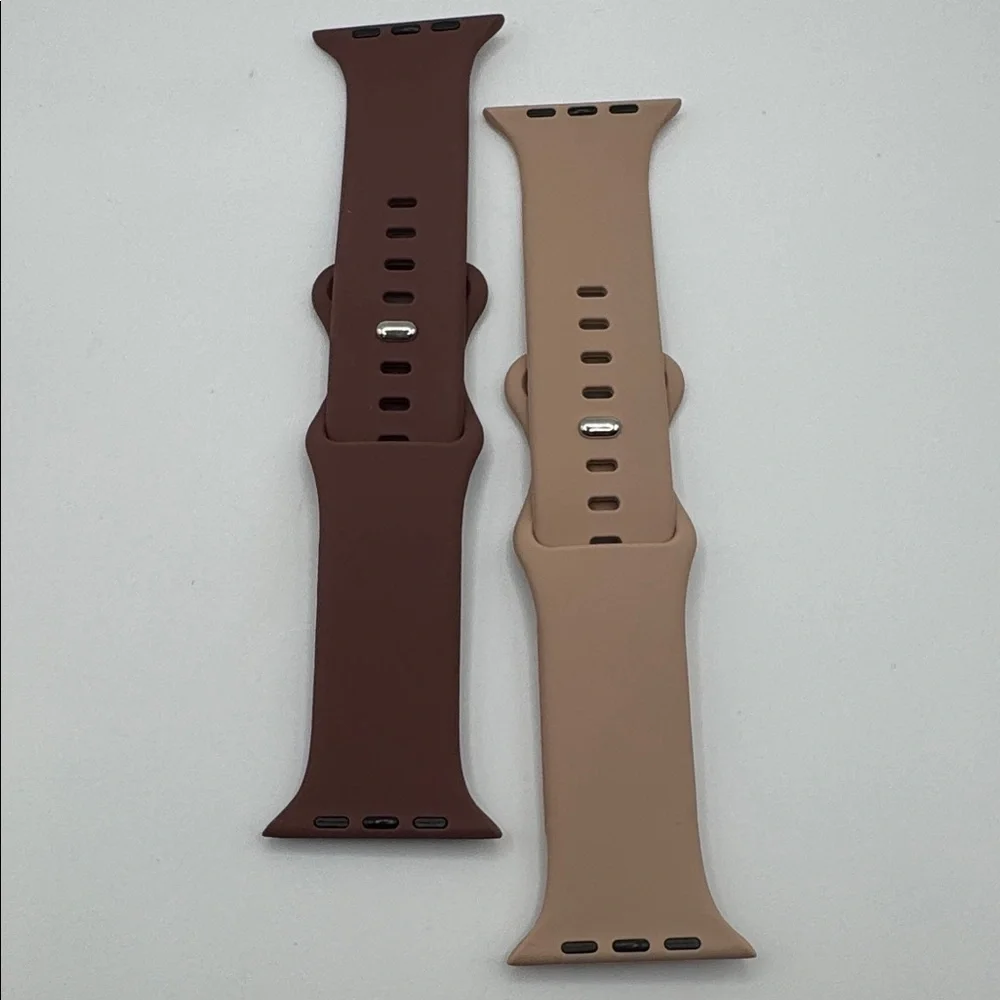 🦜 Silicone Watch Bands — Set of 2 Compatible with Apple Watch